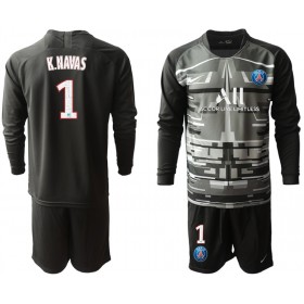 Billige Fotballdrakter Paris Saint-Germain Keeper K NAVAS 1 Barn Draktsett IV 2019/20 Langermet